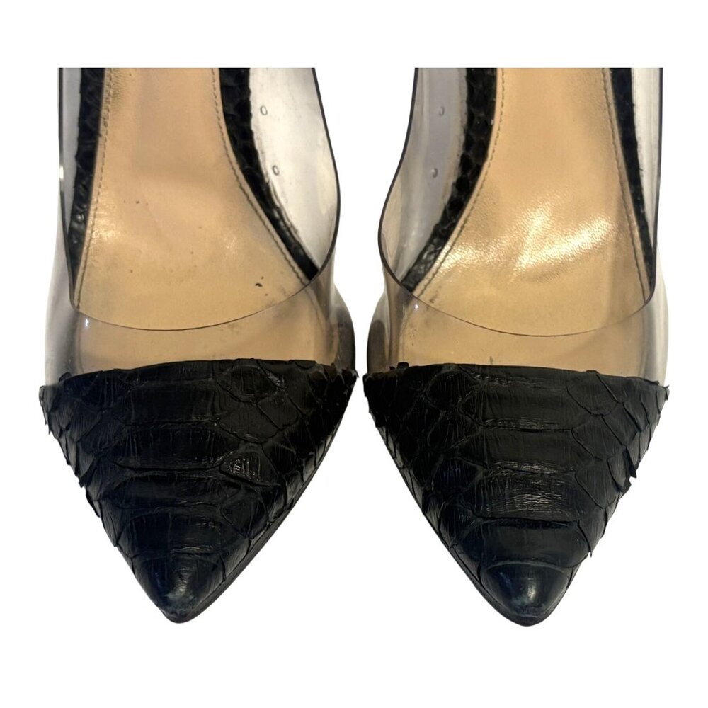 Gianvitto Rossi Plexi Pumps in Black Python - image 6